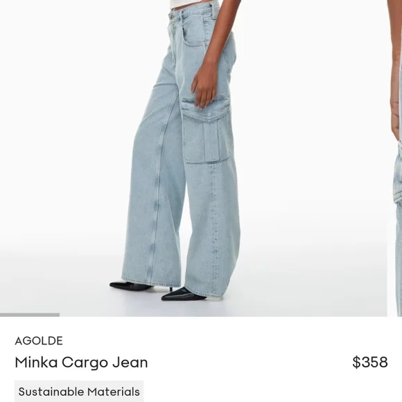 Agolde minka cargo jeans in realm 26 NWT - Picture 16 of 16